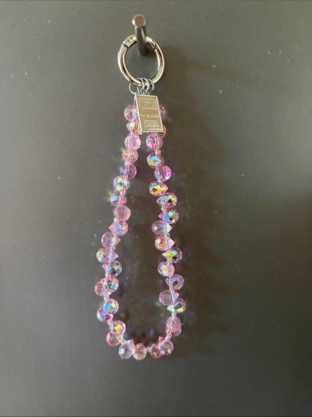 Pink Iridescent Beaded Bracelet